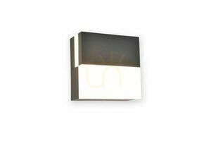 Vonkajšie nástenné svietidlo Lutec Domino 5116202118 LED 17W sivé hranaté small 1