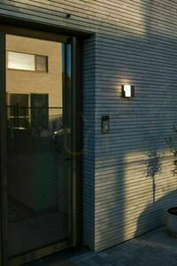 Vonkajšie nástenné svietidlo Lutec Domino 5116202118 LED 17W sivé hranaté small 5