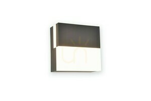 Vonkajšie nástenné svietidlo Lutec Domino 5116202118 LED 17W sivé hranaté small 0