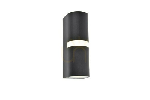 Skontrolujte Vonkajšie nástenné svietidlo Lutec MIKA 5117201012, up/down 2 × GU10 max 14 W + LED pásik, IP54, matne čierne, 19 × 7,9 × 6,8 cm