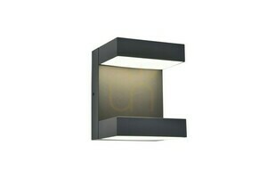 Vonkajšie nástenné svietidlo Lutec Twisto LED 13 W šedé 5116303118 small 0