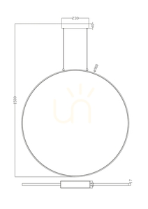 RASCAL PEN4105-90BK Čierna 1xLED závesná lampa small 1