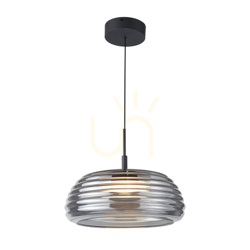 Skontrolujte Prívesné LED svietidlo Italux Loculi čierne dymové sklo PND-24040-BK-SG