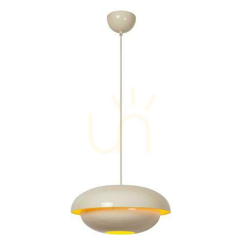 Skontrolujte Závesné svietidlo Lucide YOUNES béžové retro kov E27 40 cm 65404/40/38