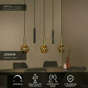 Závesné svietidlo Lucide Josiane medené sklo 3x G9 105 cm 21441/05/62 small 3