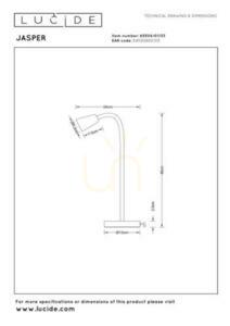 Stolová lampa Lucide Jasper zelená kovová GU10 46 cm 65506/01/33 small 5