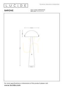 Stojacia lampa Lucide BARONE retro béžová zlatá kov E27 142 cm 65702/01/41 small 5