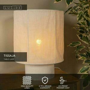 Stolová lampa Lucide Tissaja biela ľanová betónová E27 30 cm 06528/41/31 small 3