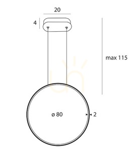 Závesná lampa Max Light Visual 28W 80 cm biela 3000K P0653 small 0
