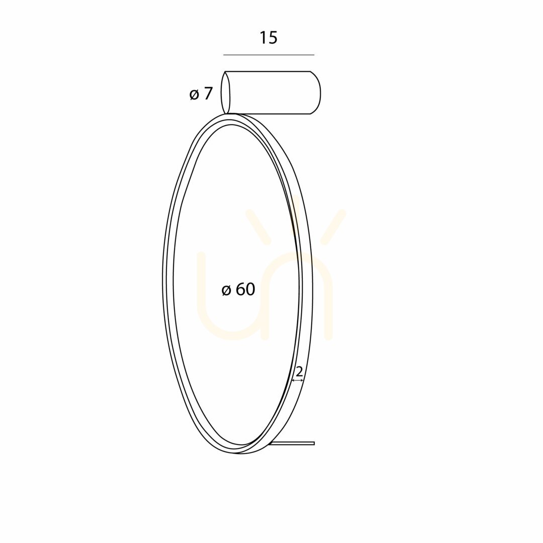 Nástenné svietidlo Max Light Visual W0434 biele 22W 3000K 60 cm