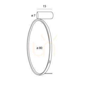 Nástenné svietidlo Max Light Visual W0436 28W 80 cm biele 3000K small 0