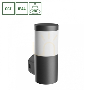 Vonkajšie nástenné svietidlo Stella Column Wall GU10 6W CCT 230V 270 St IP44 Ik08 100 X130 X245mm Black Round Facade. 0 Vonkajšie nástenné svietidlo Stella Column Wall GU10 6W CCT 230V 270 St IP44 Ik08 100 X130 X245mm Black Round Facade. small 0