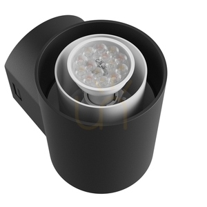 Vonkajšie nástenné svietidlo Stella Round Wall GU10 6W CCT 230V 270 St IP44 Ik08 155 X160 X230mm Black Round Façade. small 3