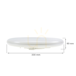 Plafond Nymphea Eco 2 28W NW 230V 120st IP44 Ik07 Fi330x60mm biela guľatá. small 3