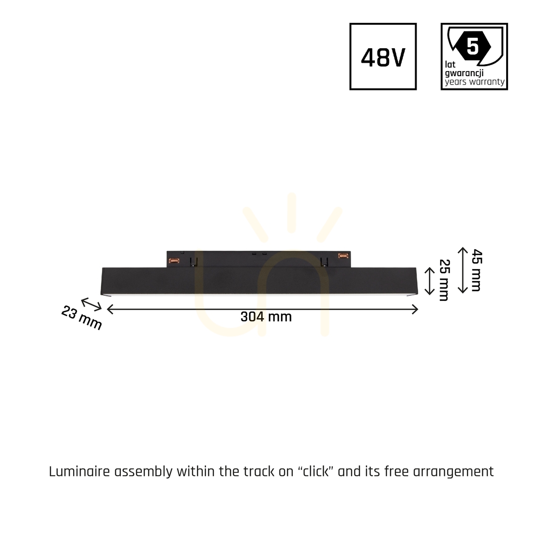 Displej Systém Shift Smart Line S Lineárne svietidlo 304x23x42mm 8W 100st Black CCT/Dim 5 rokov záruka. Systém Shift Smart Line S Lineárne svietidlo 304x23x42mm 8W 100st Black CCT/Dim 5 rokov záruka.