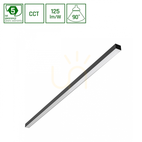 Skontrolujte ALLDAY BASIC Lighting Bar 50W 3 CCT 230V 90st IP20 1503x42x37mm Black Pr Ugr<19 5 rokov záruka.