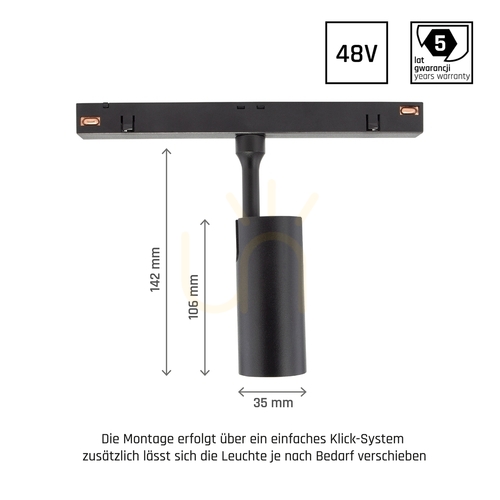 Skontrolujte Magnetický koľajnicový reflektor Spectrum LED Shift Smart Spot S 6 W CCT čierny 24°
