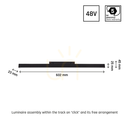 Skontrolujte System Shift Smart Linem Light System Shift Light 602x23x42mm 18W 100st Black CCT/Dim 5 rokov záruka.