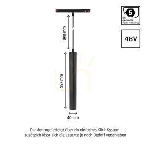 Systém Shift Smart Hangit Závesné svietidlo 40x297 (900mm kábel) 12W 25st Black CCT/Dim Záruka 5 rokov. small 4
