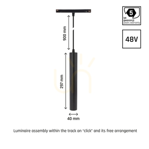Systém Shift Smart Hangit Závesné svietidlo 40x297 (900mm kábel) 12W 25st Black CCT/Dim Záruka 5 rokov. small 9