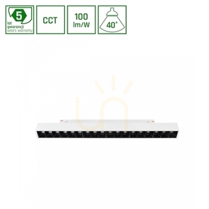 Lineárne svietidlo GRID M pre koľajnicový systém SHIFT SMART 17W CCT/DIM biele small 0