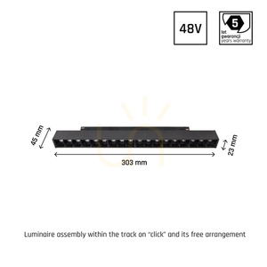 System Shift Smart Gridm Lineárne svetlo 330x23x42mm 17W 40st Black CCT/Dim 5 rokov záruka. small 7