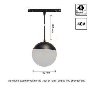 Závesné svietidlo na lištu SpectrumLED SYSTEM SHIFT SMART GLOBE P čierne 6 W CCT WLD+40001_SMART small 13