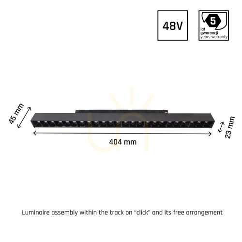 Skontrolujte Lineárne svetlo System Shift Smart Grid L 440x23x42mm 24W 40st Black CCT/Dim Záruka 5 rokov.