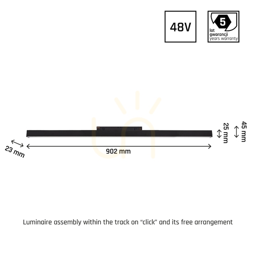 Skontrolujte Lineárne koľajnicové svietidlo SpectrumLED System Shift Smart Line L čierne 22 W CCT 902 mm WLD+40010_SMART