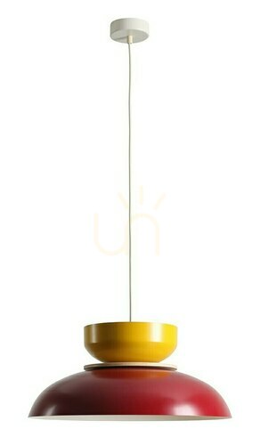 Skontrolujte Závesné svietidlo Aldex Aldo červené víno horčica drevo 47 cm 1152G15_14_J