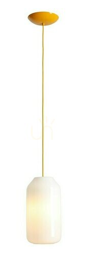 Skontrolujte Žlté závesné svietidlo z opálového skla Aldex Flask Mimosa M 19 cm 8500G21_M