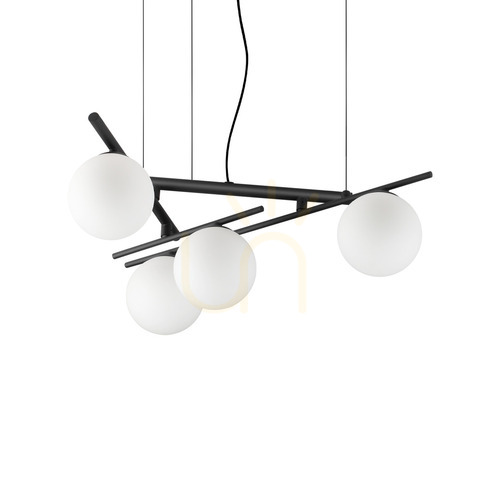 Skontrolujte Prívesné svetlo Ideallux Atlas čierne 4xG9 sklo kov Ø62 cm 365091