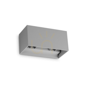 Vonkajšie nástenné svietidlo Ideallux ATOM 366883 antracitové Ø20 cm IP54 3000K small 0