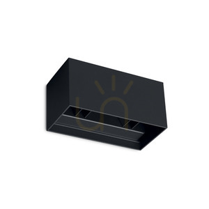 Vonkajšie nástenné svietidlo Ideallux ATOM 366906 antracitové Ø20 cm IP54 4000K small 0