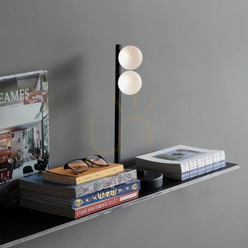 Skontrolujte Stolová lampa Ideallux BINOMIO 353258 mosadzná sklo kov Ø16 cm