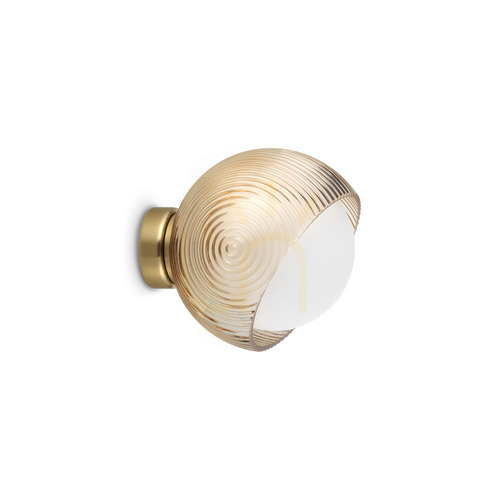 Skontrolujte Nástenné svietidlo Ideallux BLOOM mosadz/sklo E27 17 cm 366555