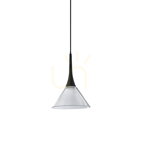 Skontrolujte Závesné svietidlo Ideallux Cocktail 353647 číre sklo čierne LED 7W Ø15 cm