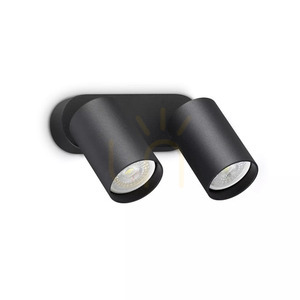 Nástenné svietidlo Ideallux Dynamite 367385 čierne 2x GU10 16,5 cm 1 Nástenné svietidlo Ideallux Dynamite 367385 čierne 2x GU10 16,5 cm small 1