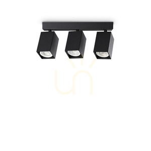 Plafón Ideallux DYNAMITE 371276 čierny 3x GU10 Ø27,5 cm small 0