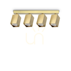 Plafón Ideallux DYNAMITE 371375 mosadzný 4x GU10, 38,5 cm small 0