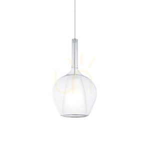 Závesné svietidlo Ideallux Kalique 359939 transparentné sklo chróm Ø18 cm small 0