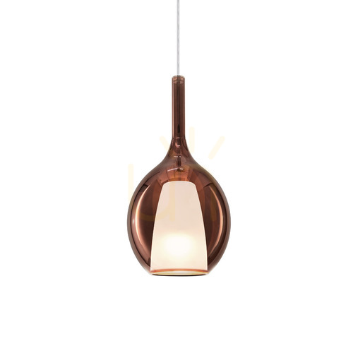 Skontrolujte Prívesné svetlo Ideallux Kalique medené chróm 18 cm E27 360027