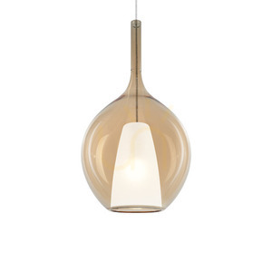 Závesná lampa Ideallux KALIQUE jantárová chróm 28 cm 359632 small 0