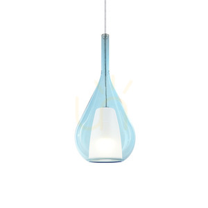 Závesné svietidlo Ideallux Kalique 360089 modré chróm E27 18 cm small 0