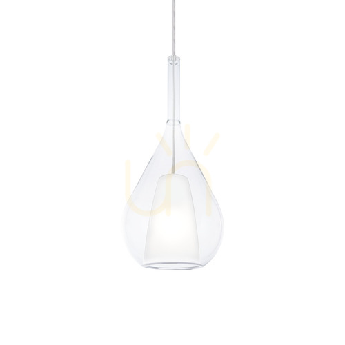 Skontrolujte Závesné svietidlo Ideallux KALIQUE transparentné chróm 18 cm 360072