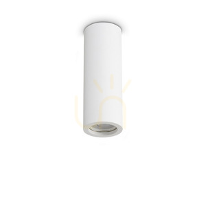 Plafón Ideallux LOOK 355740 okrúhly GU10 7 cm sadra hliník small 0
