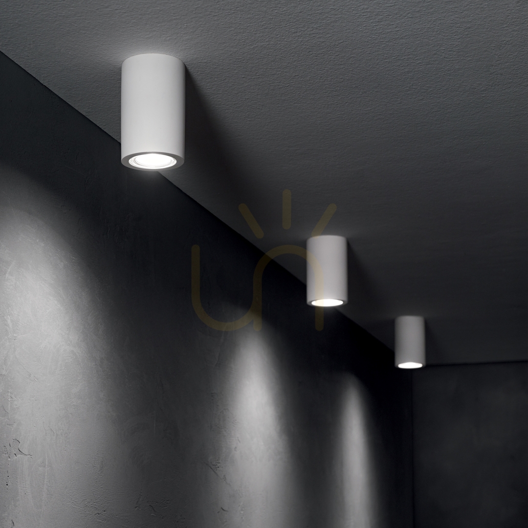 vyhliadka Plafón Ideallux LOOK 355757 GU10 1x28 W sadra hliník Ø7 cm Plafón Ideallux LOOK 355757 GU10 1x28 W sadra hliník Ø7 cm