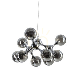Prívesné svetlo Ideallux NODI 370002 mosadz/sklo 9xE14 Ø80 cm small 0