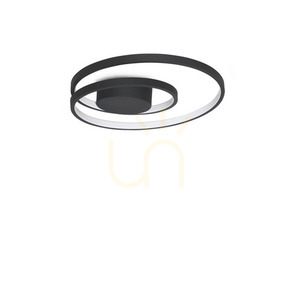 Plafón Ideallux OZ 365039 čierny LED 38W 3000K Ø40 cm small 0