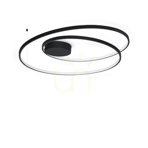 Plafón Ideallux OZ 365053 čierny LED 52W 3000K Ø80 cm small 0